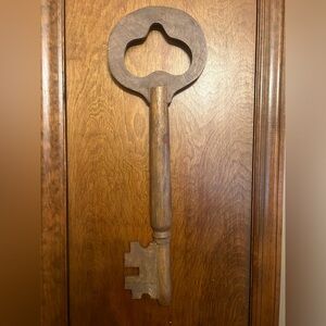 skeleton key - wall hanging - wood home decor 28" long